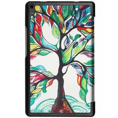 Lenovo Tab4 8 Plus (TB-8704F/N) „Wood“ открываемый разноцветный кожаный чехол - книжка | Vacins.lv