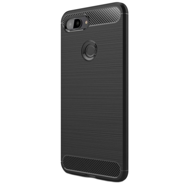 „Carbon“ твердый силиконовый чехол (TPU) - черный (Mi 8 Lite)