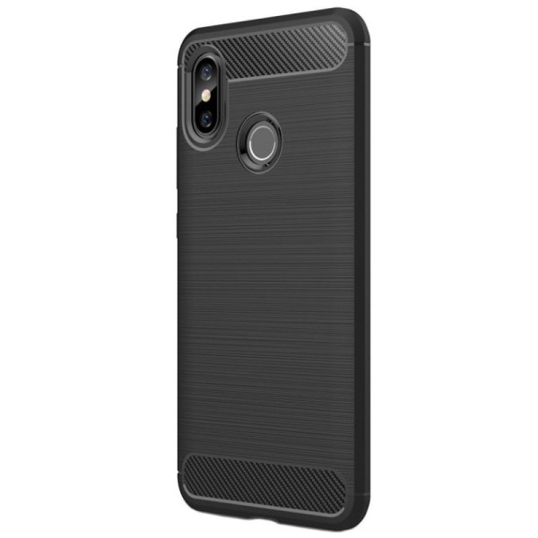 „Carbon“ твердый силиконовый чехол (TPU) - черный (Mi 8)