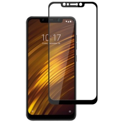 Xiaomi Pocophone F1 Rurihai Tempered Glass melns ekrāna aizsargstikls / Vacins.lv