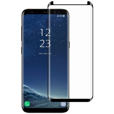 Samsung Galaxy S8 (G530) „Mocolo“ 9H Tempered Glass усиленная защита, черное защитное стекло с полным покрытием толщиной 0,26 мм