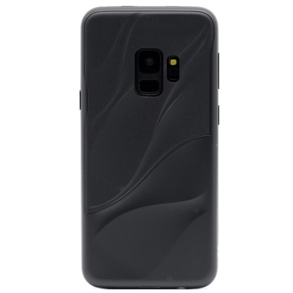 „3D“ Wave Pattern apvalks - melns (Galaxy S9)