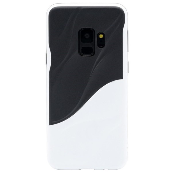 „3D“ Wave Pattern apvalks - melns / balts (Galaxy S9)