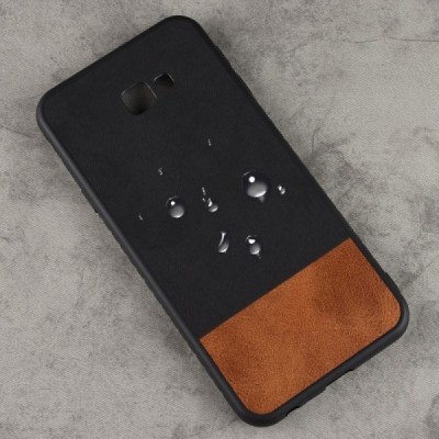 „Bi-Color“ Splicing Samsung Galaxy J4+ (J400F) коричневый / чёрный кожаный чехол | Vacins.lv