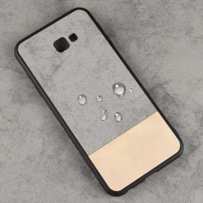 „Bi-Color“ Splicing Samsung Galaxy J4+ (J400F) серый, песочный кожаный чехол | Vacins.lv
