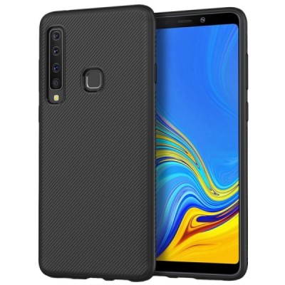 Samsung Galaxy A9 2018 (A9 Star Pro) „Twill“ твердый силиконовый чехол из TPU чёрного цвета | Vacins.lv