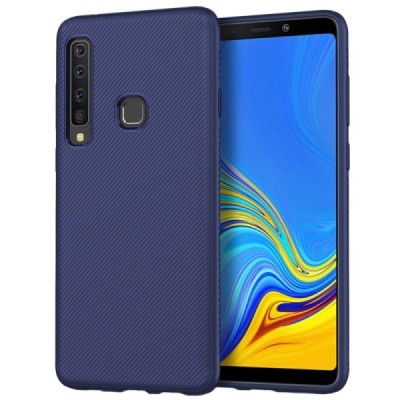 Samsung Galaxy A9 2018 (A9 Star Pro) „Twill“ твердый силиконовый чехол из TPU cинего цвета | Vacins.lv