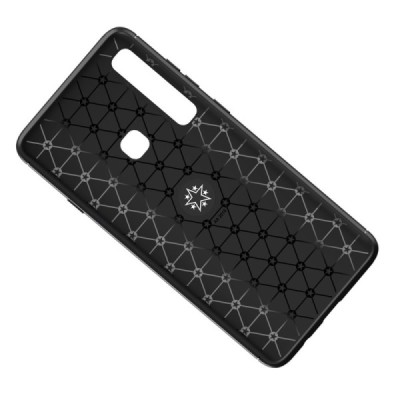 Samsung Galaxy A9 2018 (A9 Star Pro) „FOCUS“ Kickstand твердый силиконовый (TPU) чехол - чёрный | Vacins.lv