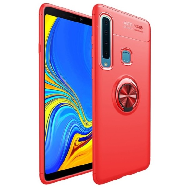 „FOCUS“ Kickstand твердый силиконовый (TPU) чехол - красный (Galaxy A9 2018)