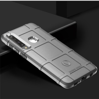 Samsung Galaxy A9 2018 (A9 Star Pro) „Square“ Grid cieta silikona (TPU) pelēks apvalks / Vacins.lv