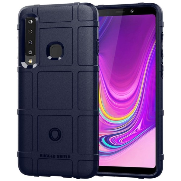 „Square“ Grid твердый силиконовый (TPU) чехол – синий (Galaxy A9 2018)