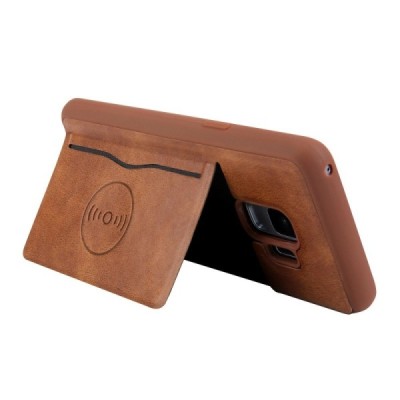 „Kickstand“ Card Holder Samsung Galaxy S9 (G960) коричневый кожаный чехол | Vacins.lv