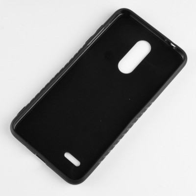 LG K11 2018 (X410EO) „Bi-Color“ Splicing brūns, melns ādas apvalks / Vacins.lv