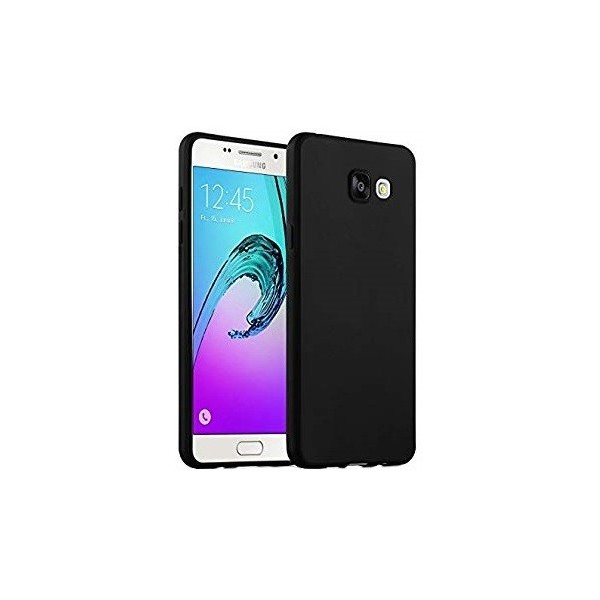Cieta silikona (TPU) matēts apvalks - melns (Galaxy A5 2016)