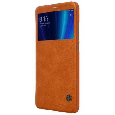 Greznais „Nillkin“ Qin sērijas ādas atvērams brūns Xiaomi Mi 6X (Xiaomi Mi A2) maciņš / Vacins.lv