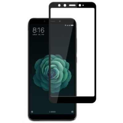 Xiaomi Mi 6X (Xiaomi Mi A2) „Mocolo“ 9H Tempered Glass усиленная защита, черное защитное стекло с полным покрытием толщиной 0,26