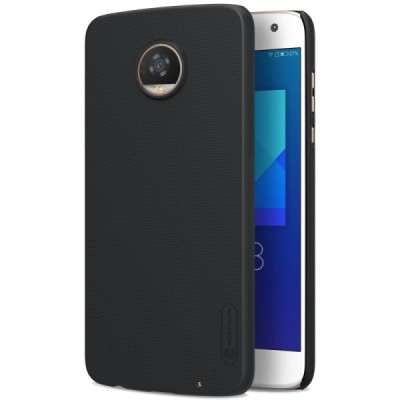 Motorola Moto Z2 Play Nillkin Frosted Shield melns plastmasas apvalks / vacins.lv