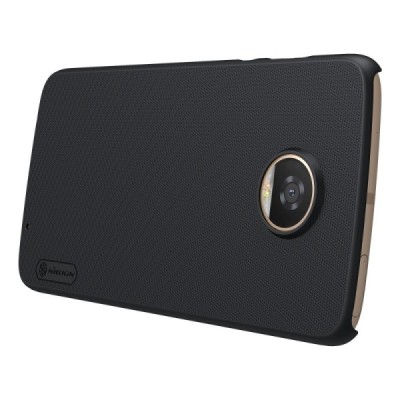 Motorola Moto Z2 Play Nillkin Frosted Shield melns plastmasas apvalks / vacins.lv