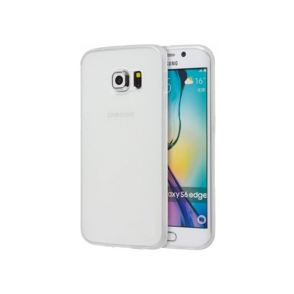 Tвердый силиконовый (TPU) матовый чехол – белый (Galaxy S6)
