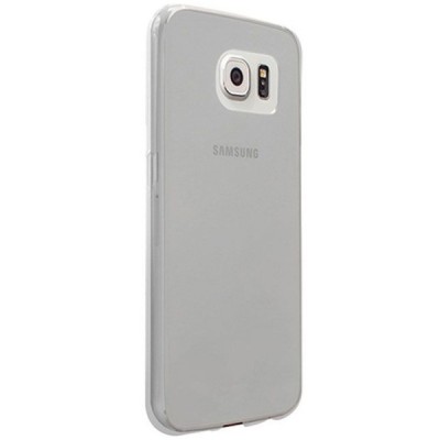 Samsung Galaxy S6 (G920) самый тонкий в мире чехол из прозрачного, cерого твердого силикона TPU | Vacins.lv