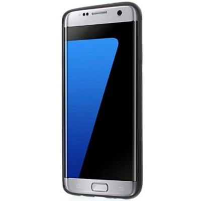 Samsung Galaxy S7 edge G935 cieta silikona (TPU) matēts melns apvalks / Vacins.lv