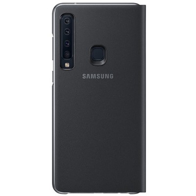 Samsung Galaxy A9 2018 (A9 Star Pro) Wallet Cover открываемый чёрнoго цвета кожаный чехол - книжка | Vacins.lv