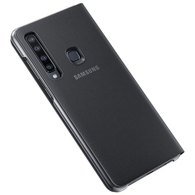 Samsung Galaxy A9 2018 (A9 Star Pro) Wallet Cover открываемый чёрнoго цвета кожаный чехол - книжка | Vacins.lv