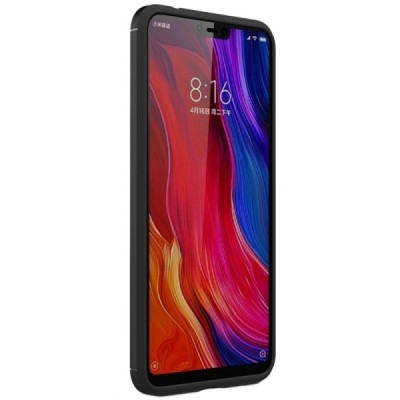 Xiaomi Redmi Note 6 Pro „Carbon“ твердый силиконовый чехол (TPU) - черный | Vacins.lv