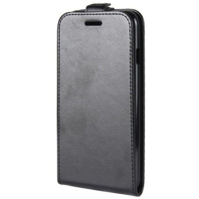 Apple iPhone 7 (iPhone 8) классический чехол-книжка из кожи - чёрный | Vacins.lv