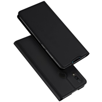 „Dux Ducis“ Skin серии Huawei P smart 2019 (Honor 10 Lite) чёрный кожаный чехол-книжка | Vacins.lv