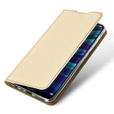 Huawei P smart 2019 (Honor 10 Lite) „Dux Ducis“ Skin sērijas zelta ādas atvērams maciņš / Vacins.lv