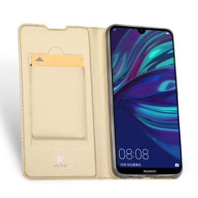 „Dux Ducis“ Skin серии Huawei P smart 2019 (Honor 10 Lite) золотой кожаный чехол-книжка | Vacins.lv