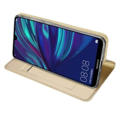 „Dux Ducis“ Skin серии Huawei P smart 2019 (Honor 10 Lite) золотой кожаный чехол-книжка | Vacins.lv