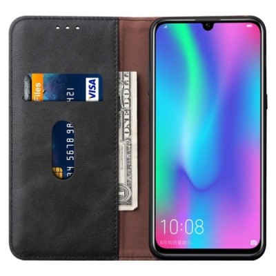 „Deluxe“ Huawei P smart 2019 (Honor 10 Lite) чёрный кожаный чехол-книжка | Vacins.lv