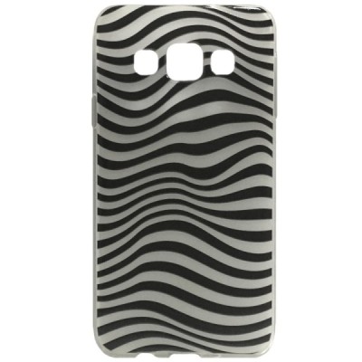 Samsung Galaxy A3 (A300) Zebra твердый силикон чехол (TPU) - чёрный | Vacins.lv