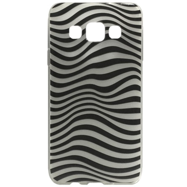 ''Zebra'' твердый силикон чехол (TPU) – чёрный (Galaxy A3 2015)