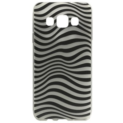 Samsung Galaxy A5 (A500) Zebra твердый силикон чехол (TPU) - чёрный | Vacins.lv