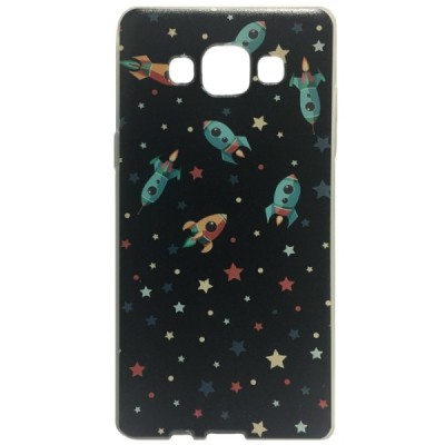 Samsung Galaxy A5 (A500) Rockets твердый силикон чехол (TPU) - чёрный | Vacins.lv