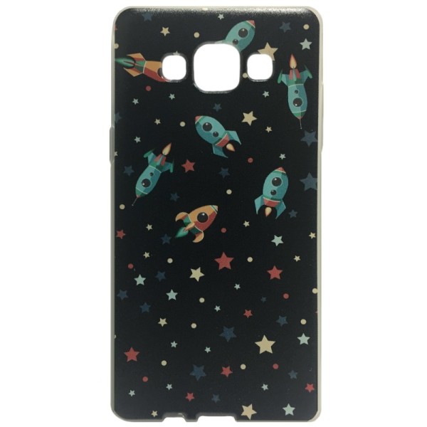 „Rockets“ cieta silikona (TPU) apvalks - melns (Galaxy A5 2015)