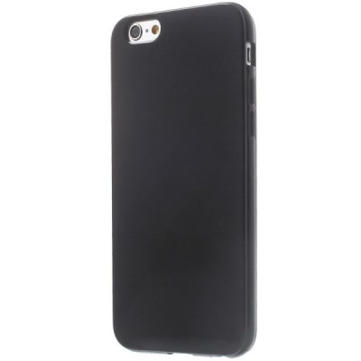 Apple iPhone 6, 6s cieta silikona (TPU) glancēta melns apvalks / Vacins.lv