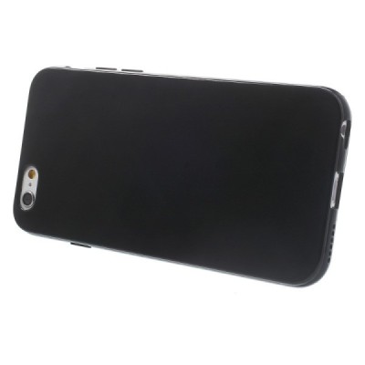 Apple iPhone 6, 6s cieta silikona (TPU) glancēta melns apvalks / Vacins.lv