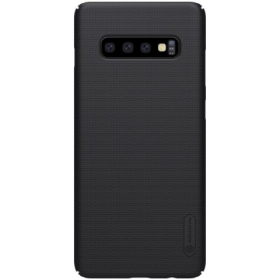 Samsung Galaxy S10 (G973) Nillkin Frosted Shield черный пластиковый чехол | Vacins.lv