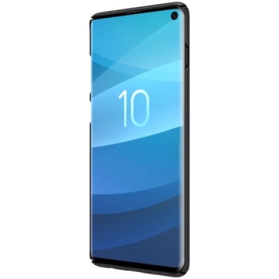 Samsung Galaxy S10 (G973) Nillkin Frosted Shield черный пластиковый чехол | Vacins.lv