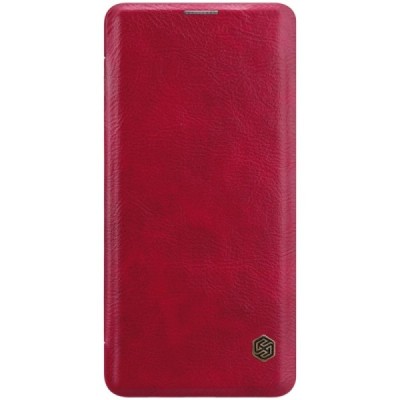 Роскошный красный кожаный чехол Nillkin Qin Series для Samsung Galaxy S10 (G97G9730) | Vacins.lv