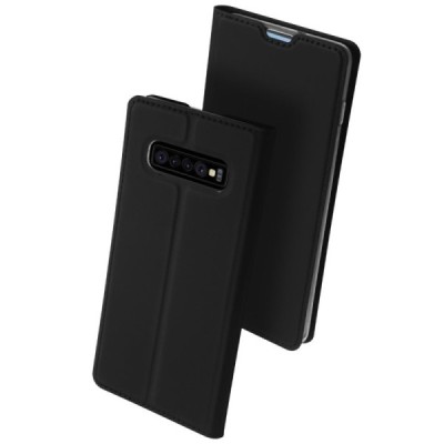 „Dux Ducis“ Skin серии Samsung Galaxy S10 (G973) чёрный кожаный чехол-книжка | Vacins.lv