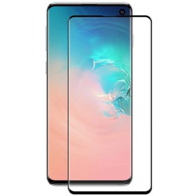 Samsung Galaxy S10 (G973) Mocolo Tempered Glass melns ekrāna aizsargstikls / Vacins.lv