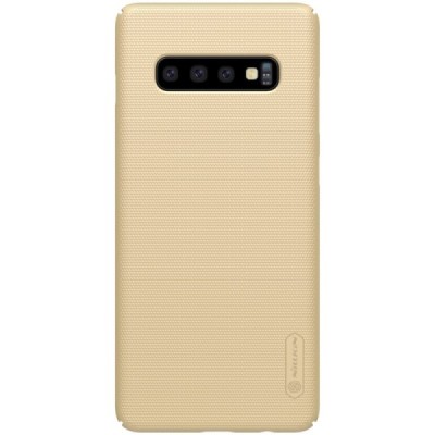 Samsung Galaxy S10+ (G975) Nillkin Frosted Shield zelta plastmasas apvalks / vacins.lv