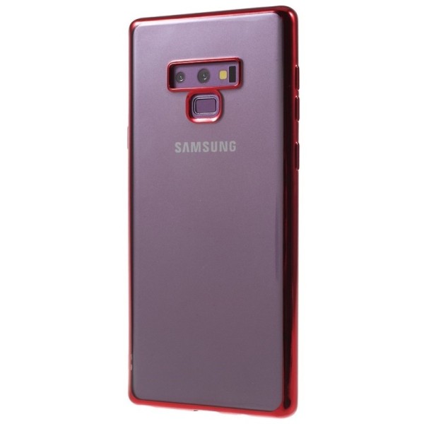 Силиконовый прозрачный чехол - красный (Galaxy Note 9)
