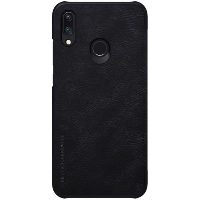 Greznais „Nillkin“ Qin sērijas ādas atvērams melns Huawei P smart 2019 (Honor 10 Lite) maciņš (maks) / Vacins.lv
