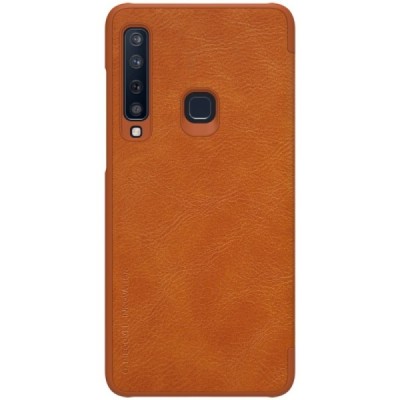 Greznais „Nillkin“ Qin sērijas ādas atvērams brūns Samsung Galaxy A9 2018 (A9 Star Pro) maciņš / Vacins.lv